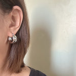 Load image into Gallery viewer, Caterina Silver Hoops (pre- order)
