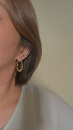 Load image into Gallery viewer, Miranda Pear Hoops (pre- order)
