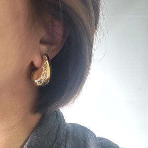 Feliz Hammered Drop Earrings