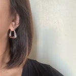 Load image into Gallery viewer, Piera Silver Hoops
