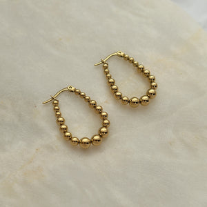 Miranda Pear Hoops (pre- order)