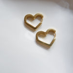 Load image into Gallery viewer, Peri Mini Heart Hoops (pre- order)
